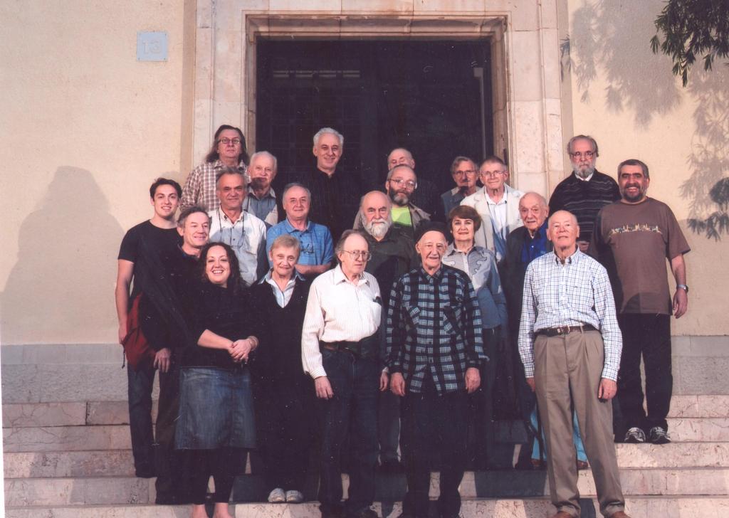 Prof. Victor Zalgaller (front row, second from right) and other participants of the meeting marking his 90th birthday at the Weizmann Institute